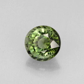 Turmalina verde natural 0,86ct, corte redondo, VVS-VS