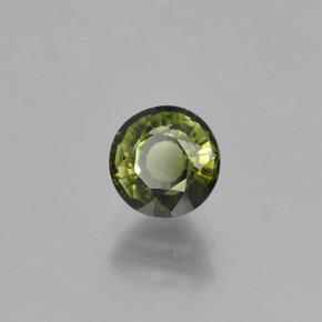 Turmalina verde natural 0,93ct, corte redondo, VS