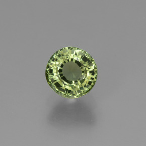 Turmalina verde natural 0,84ct, corte redondo, VVS