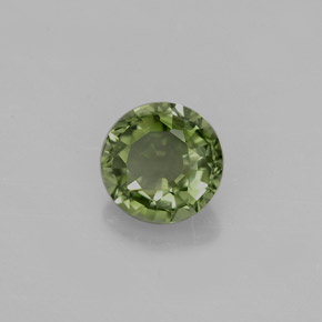 Turmalina verde natural 1,01ct, corte redondo, VVS