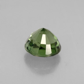 Turmalina verde natural 1,26ct, corte redondo, VVS