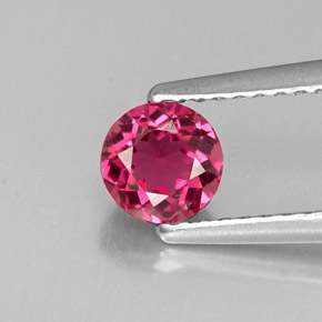 Turmalina rosa natural 0,61ct, corte redondo, VVS-VS