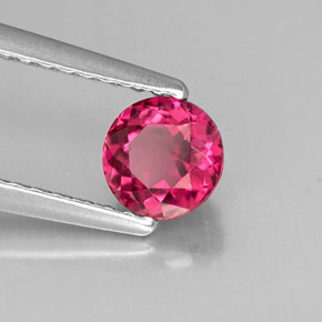 Turmalina rosa natural 0,61ct, corte redondo, VVS-VS