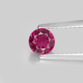 Turmalina rosa natural 0,62ct, corte redondo, VS