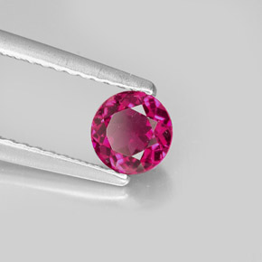 Turmalina rosa natural 0,62ct, corte redondo, VS