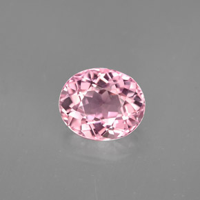 Turmalina rosa natural 1,74ct, corte oval, IF