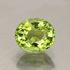 Turmalina verde natural 0,83ct, corte oval, VVS-VS