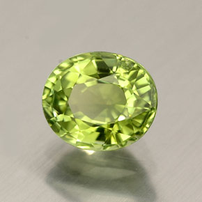 Turmalina verde natural 0,83ct, corte oval, VVS-VS
