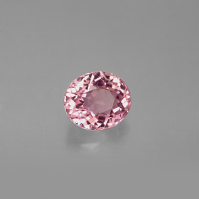 Turmalina rosa natural 1,55ct, corte oval, VS
