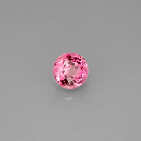 Turmalina rosa natural 0,72ct, corte redondo, VVS-VS
