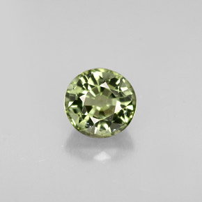 Turmalina verde natural 0,73ct, corte redondo, VVS