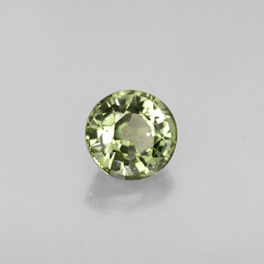 Turmalina verde natural 0,73ct, corte redondo, VVS