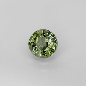 Turmalina verde natural 0,75ct, corte redondo, VVS