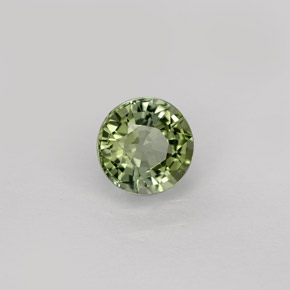 Turmalina verde natural 0,75ct, corte redondo, VVS