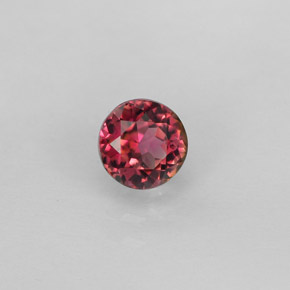 Turmalina multicolorido natural 0,77ct, corte redondo, VVS