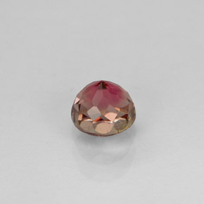 Turmalina multicolorido natural 0,77ct, corte redondo, VVS