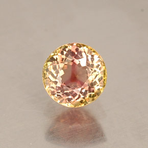 Turmalina multicolorido natural 0,48ct, corte redondo, VVS-VS