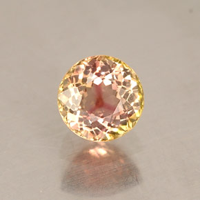 Turmalina multicolorido natural 0,48ct, corte redondo, VVS-VS