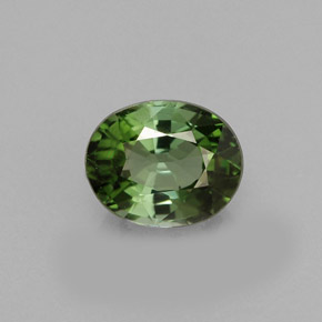 Turmalina verde natural 1,05ct, corte oval, VS