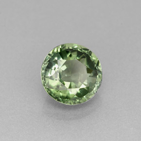 Turmalina verde natural 1,20ct, corte redondo, VVS