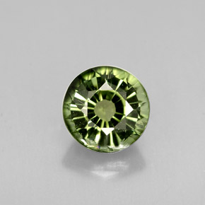Turmalina verde natural 0,94ct, corte redondo, VS-SI