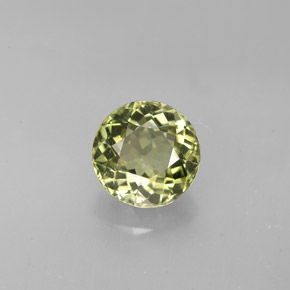 Turmalina verde natural 1,74ct, corte redondo, VVS