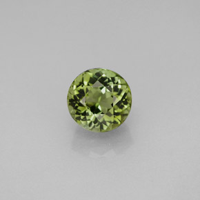 Turmalina verde natural 1,51ct, corte redondo, VS