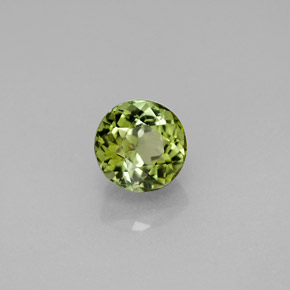 Turmalina verde natural 1,51ct, corte redondo, VS