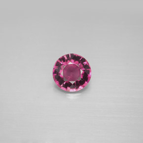 Turmalina violeta natural 0,76ct, corte redondo, VVS-VS