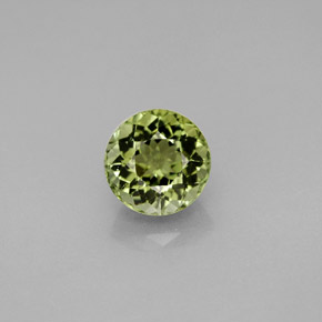 Turmalina verde natural 1,41ct, corte redondo, VVS