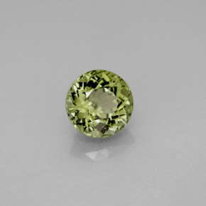 Turmalina verde natural 1,41ct, corte redondo, VVS