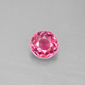 Turmalina rosa natural 0,85ct, corte redondo, VVS-VS