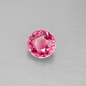 Turmalina rosa natural 0,85ct, corte redondo, VVS-VS