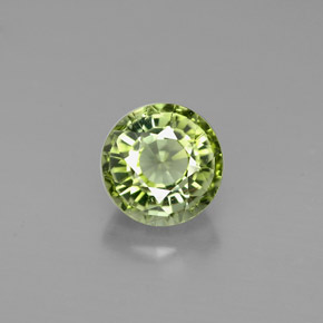 Turmalina verde natural 0,98ct, corte redondo, VVS