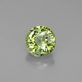 Turmalina verde natural 0,98ct, corte redondo, VVS