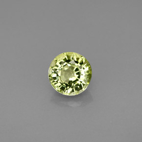 Turmalina verde natural 0,81ct, corte redondo, VVS
