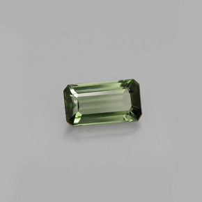 Turmalina verde natural 0,77ct, corte esmeralda, VVS