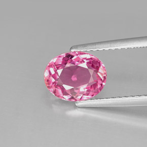 Turmalina rosa natural 1,61ct, corte oval, VS