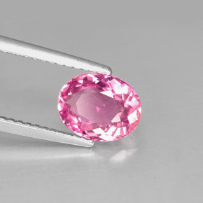 Turmalina rosa natural 1,61ct, corte oval, VS
