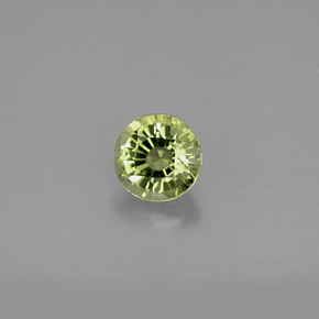 Turmalina verde natural 0,81ct, corte redondo, VVS-VS