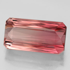 Turmalina rosa natural 6,88ct, corte esmeralda, VVS