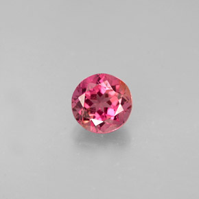 Turmalina multicolorido natural 0,59ct, corte redondo, VS