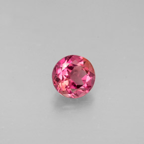 Turmalina multicolorido natural 0,59ct, corte redondo, VS