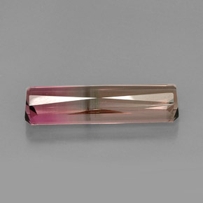 Turmalina multicolorido natural 9,99ct, corte esmeralda, VS