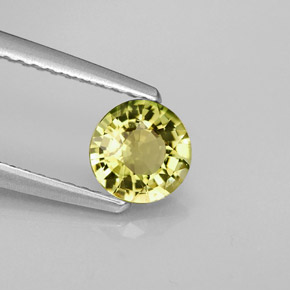 Turmalina verde natural 0,71ct, corte redondo, VS