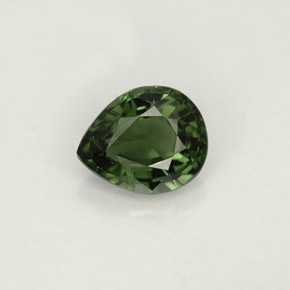 Turmalina verde natural 1,19ct, formato de pêra, VVS-VS
