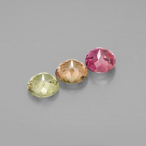 Pedras preciosas de turmalina multicolorido natural de  ct, corte redondo, VVS-VS