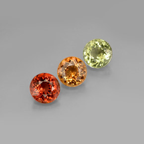 Pedras preciosas de turmalina multicolorido natural de  ct, corte redondo, VVS-VS