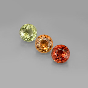 Pedras preciosas de turmalina multicolorido natural de  ct, corte redondo, VVS-VS