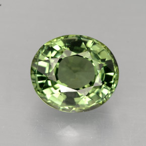 Turmalina verde natural 2,42ct, corte oval, VVS